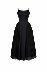 Vestido Midi Elegance Plissé Luxe