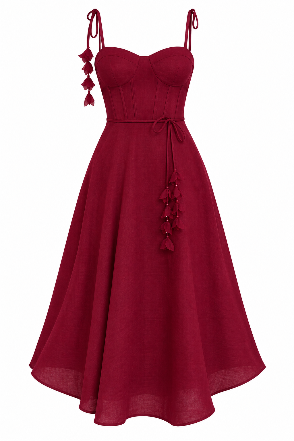 Vestido Romance Bordó