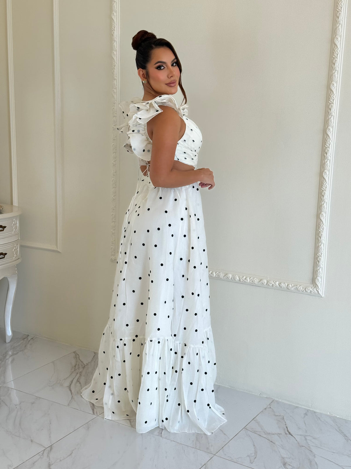 Vestido Polka Dots Cross