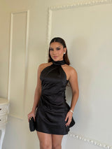 Vestido Halter Drapeado