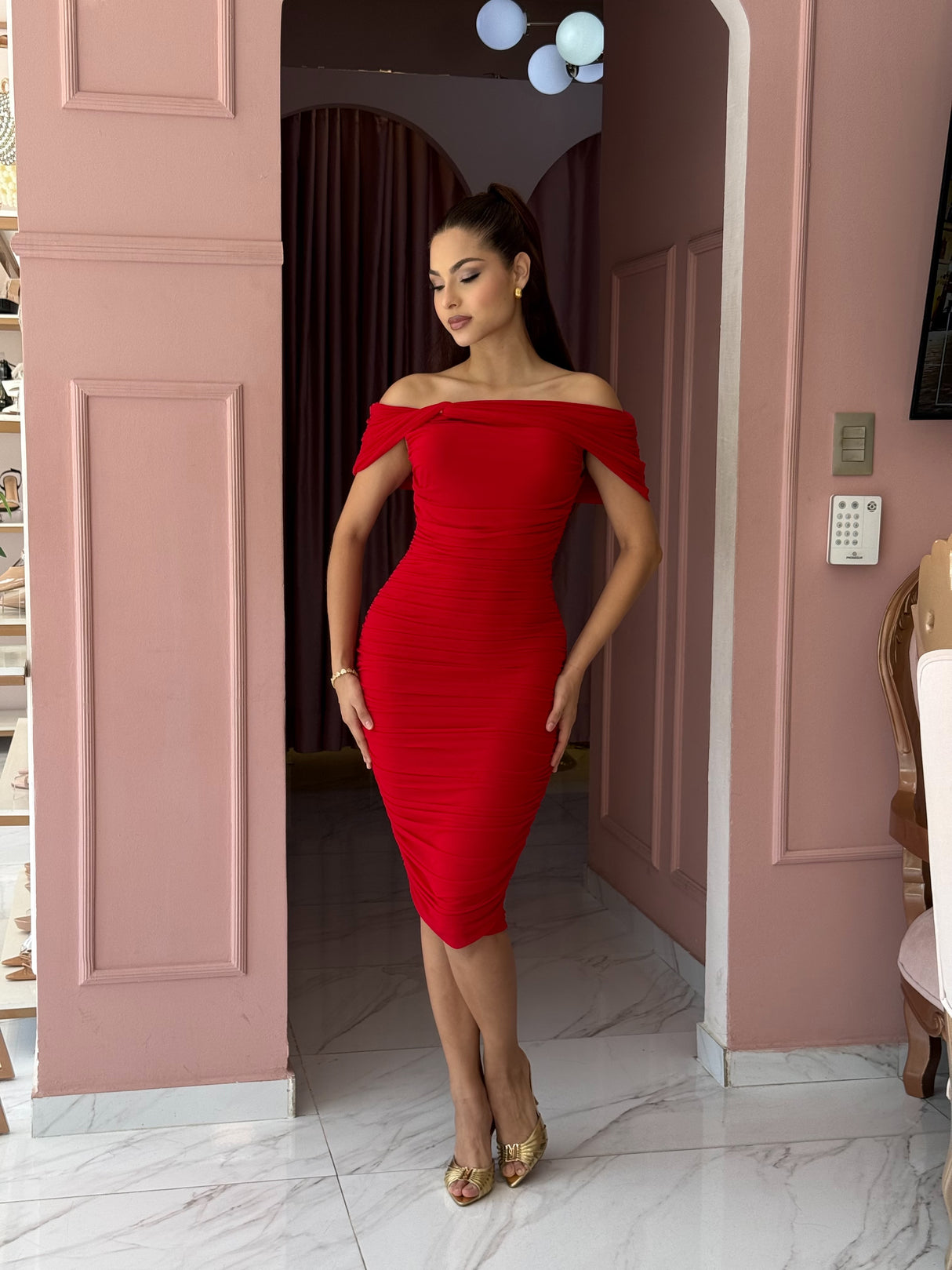 Vestido Elegance Off Shoulder