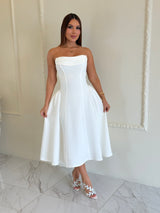 Vestido Strapless Sculptural