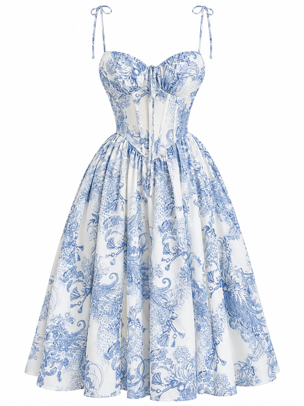 Vestido Porcelana Azul
