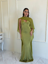 Vestido Draped Olive
