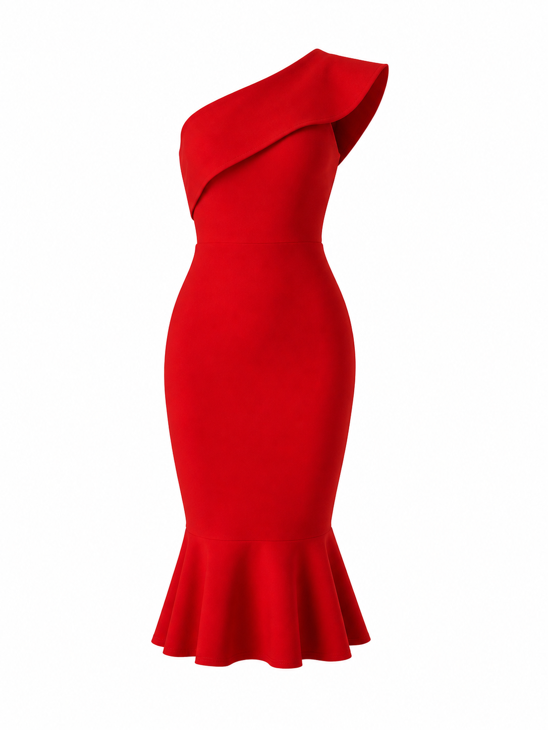 Elegancia Escarlata One Shoulder
