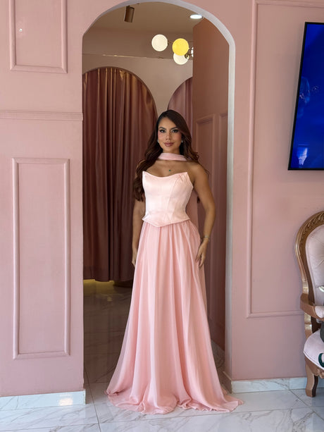 Vestido Rosé Belle Luxe