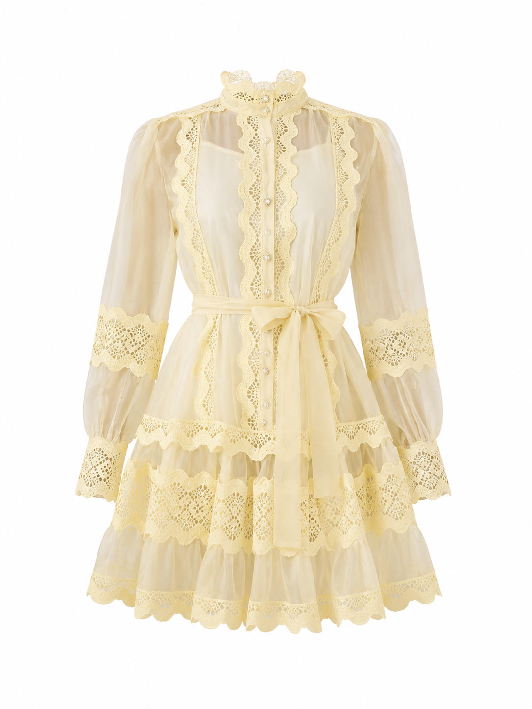 Vestido Bella Vainilla Lace