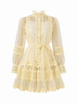 Vestido Bella Vainilla Lace