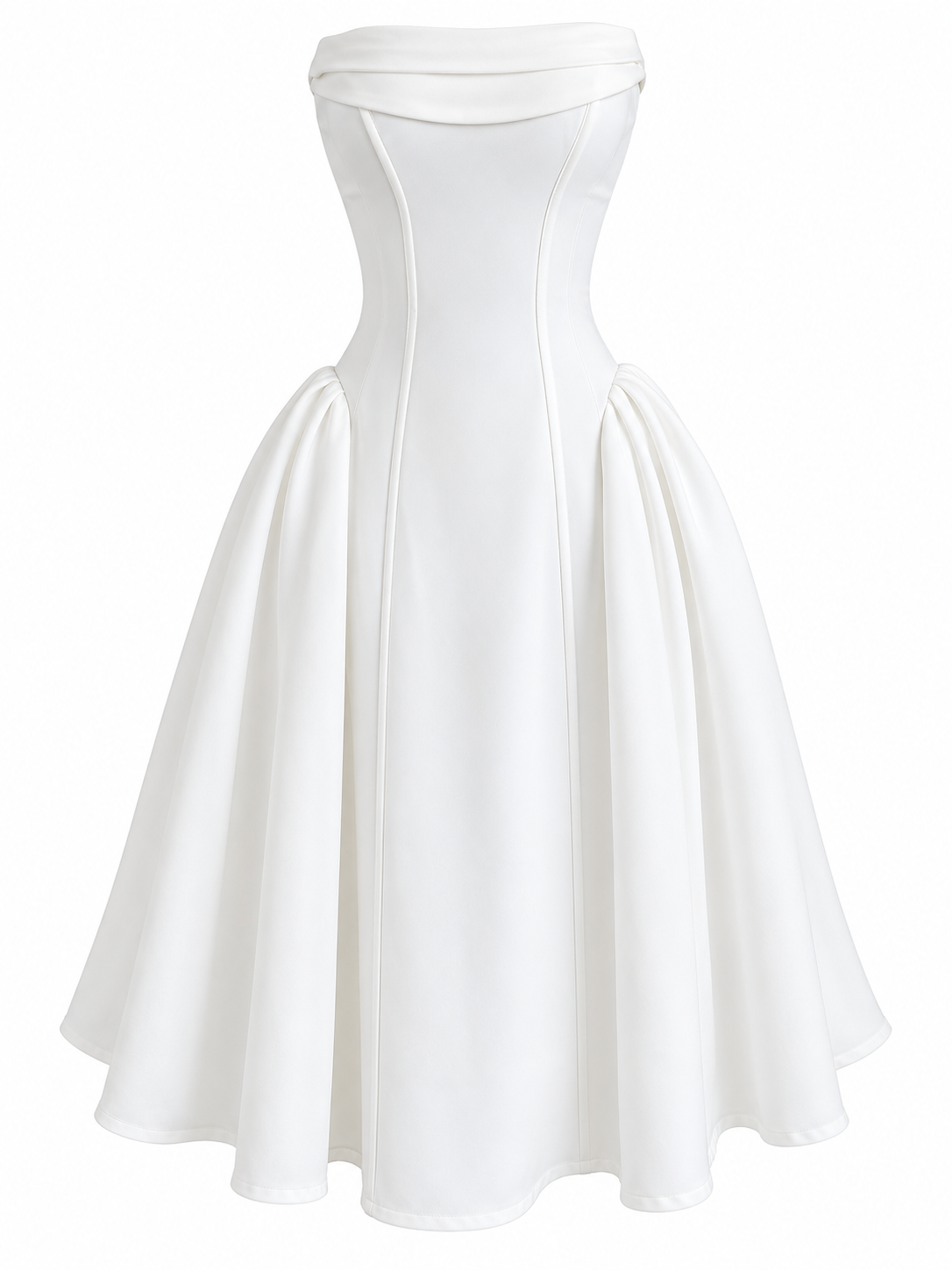 Vestido Strapless Sculptural