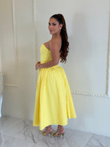 Vestido Strapless Amarillo Sunshine