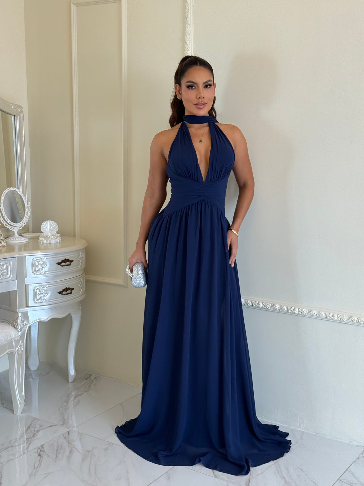 Vestido Halter Aura Soleil