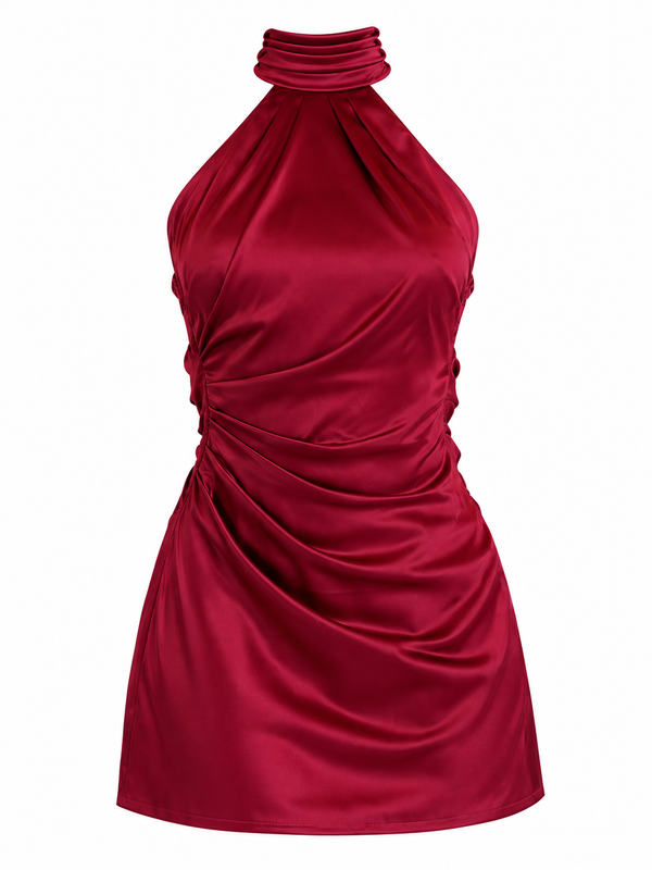 Vestido Halter Drapeado