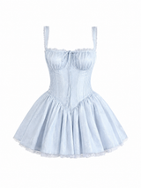 Vestido Aurora Celeste Luxe