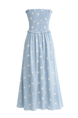 Vestido Blue Blossom Charm