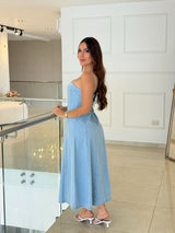 Vestido Denim Bleu Élégance