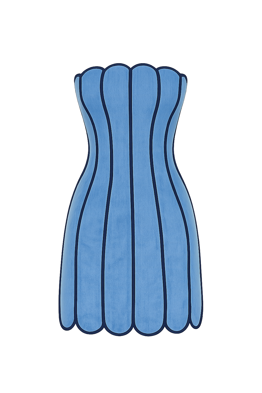 Vestido Denim Sculpt Luxe