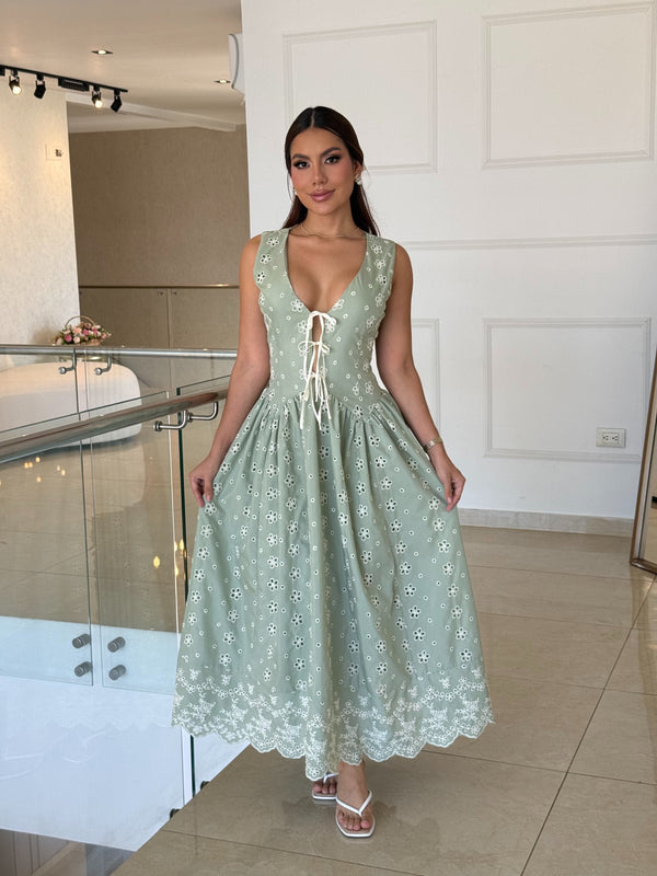 Vestido Sage Bloom Midi