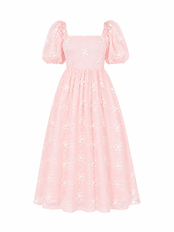 Vestido Rosé Bloom Midi