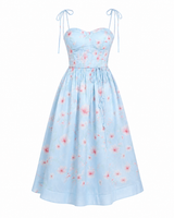 Vestido Jardín Celeste Luxe