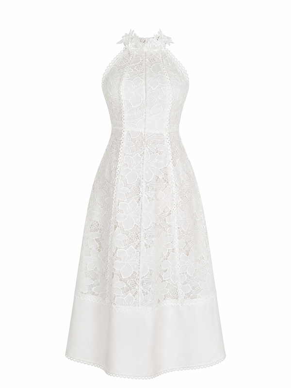 Vestido Encanto Floral Blanc Luxe