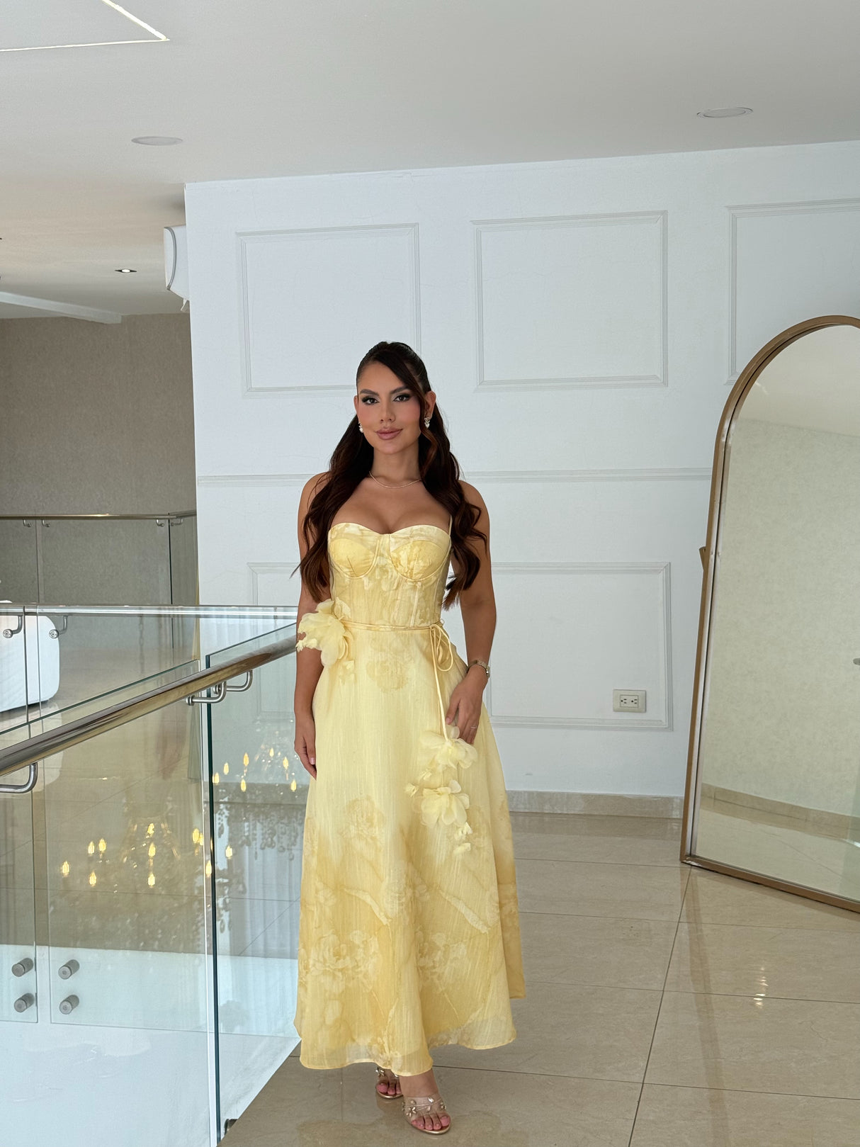 Vestido Soleil Fleur Midi Luxe