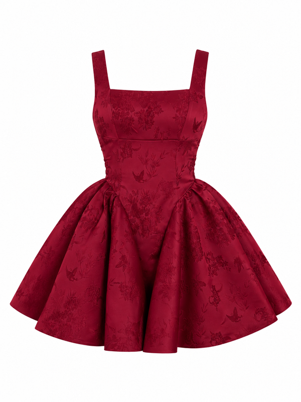 Vestido Burgundy Romance Luxe