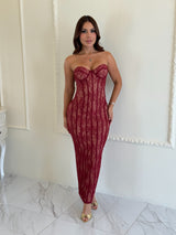 Vestido Encanto Borgoña