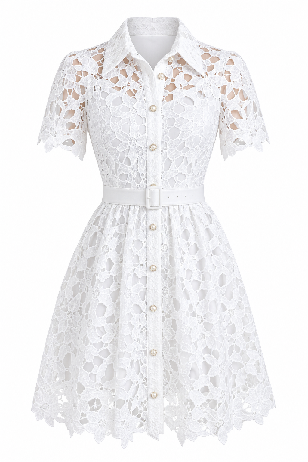 Vestido Camisero Encaje