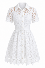 Vestido Camisero Encaje