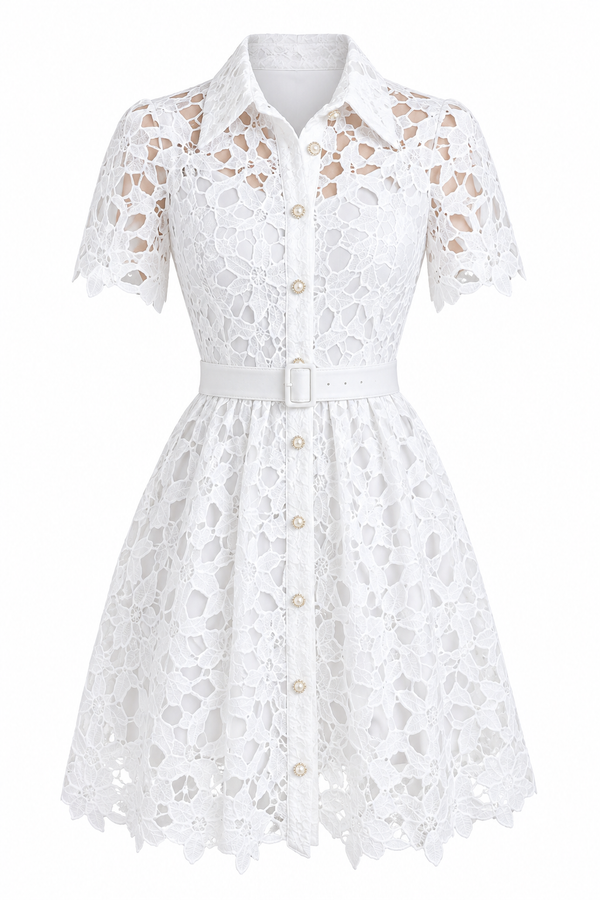 Vestido Camisero Encaje