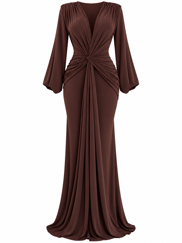 Vestido Draped Chocolate