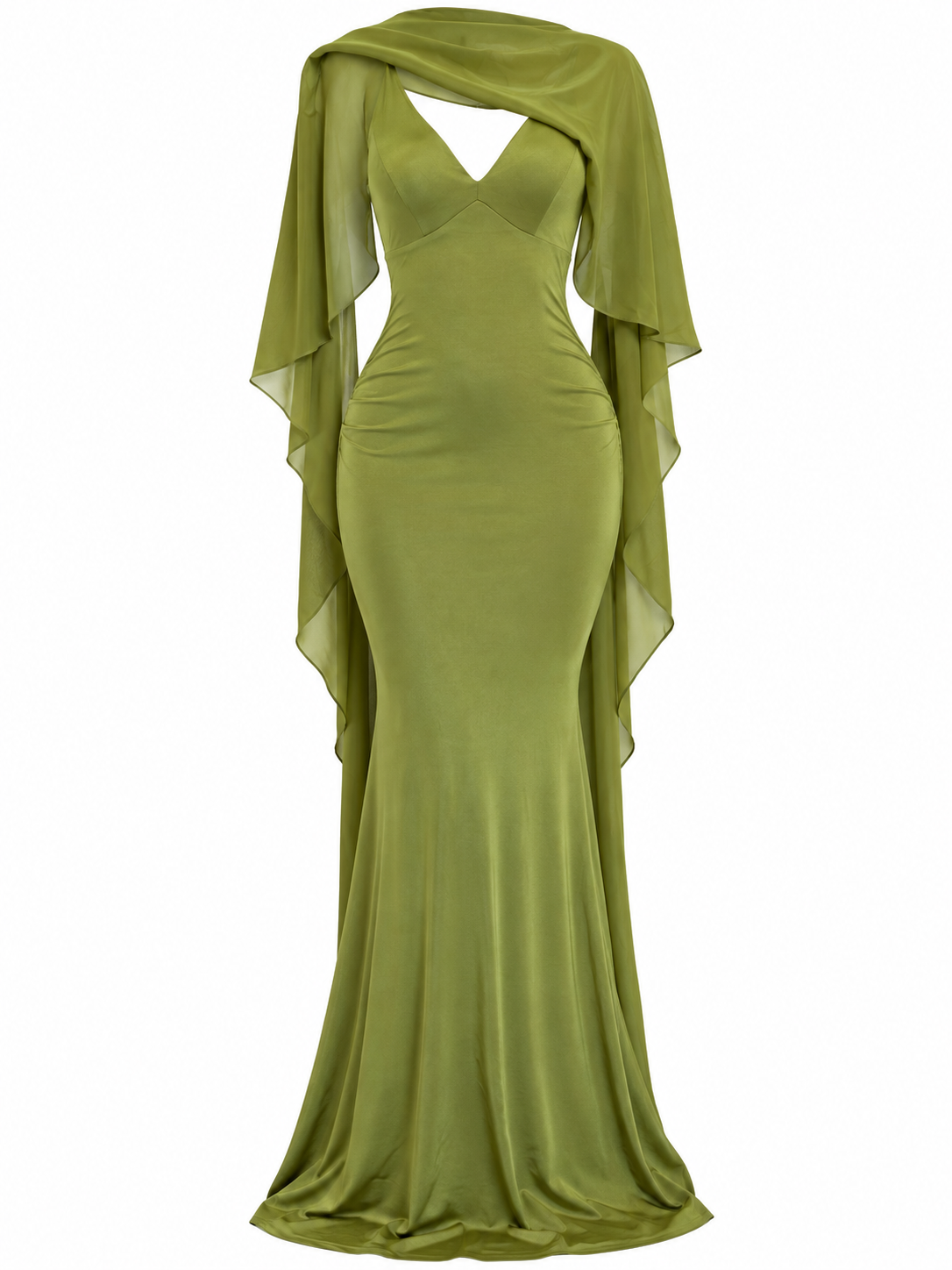 Vestido Draped Olive