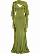 Vestido Draped Olive