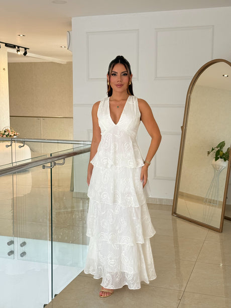 Vestido White Cascada Lace