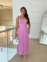 Vestido Largo Plisado Aura Elegante