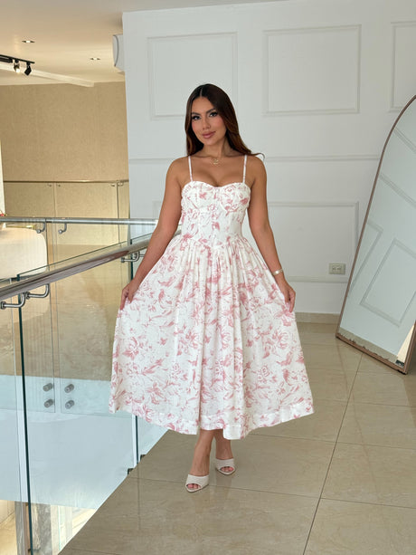 Vestido Romance Floral Corset