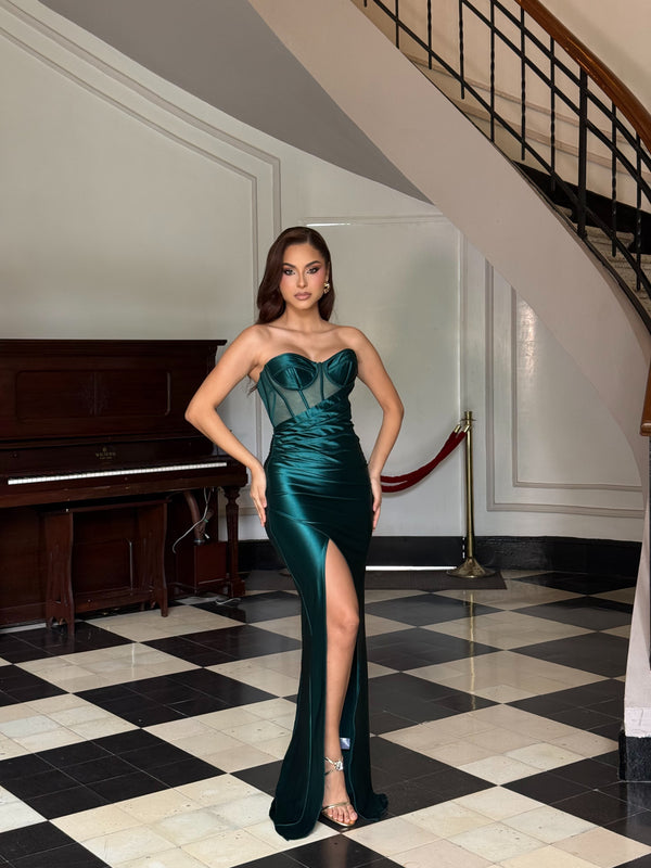 Eternal Emerald Sculpt Gown